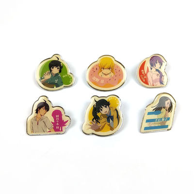 購入 高水準 オフセット プリント 漫画 ラペルピン ODM / OEM イベント用 オンライン製造