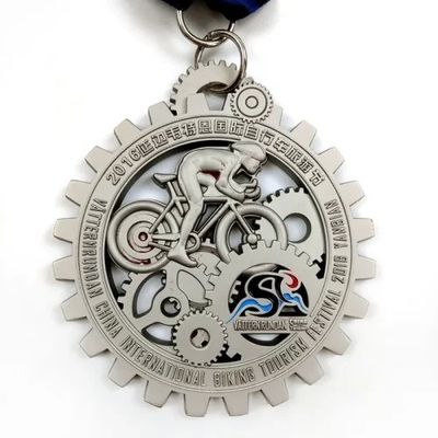購入 自転車レース賞 オーダーメイド サイクリングメダル 柔らかいエナメル / 硬いエナメル オンライン製造